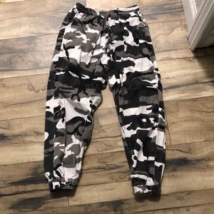 drawstring waist camo khakis